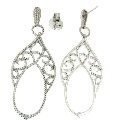 ANTON, pendientes largos de plata para fiestas