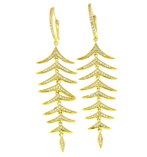 ALIK, pendientes largos de plata para fiesta