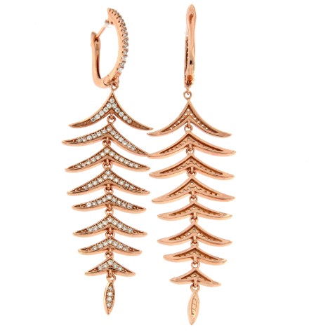 ALIK, pendientes largos de plata para fiesta