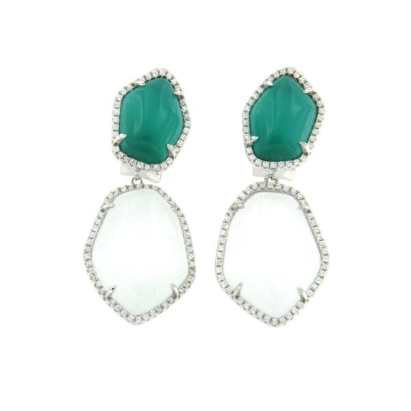 ARTYON, pendientes de plata con piedras y circonitas