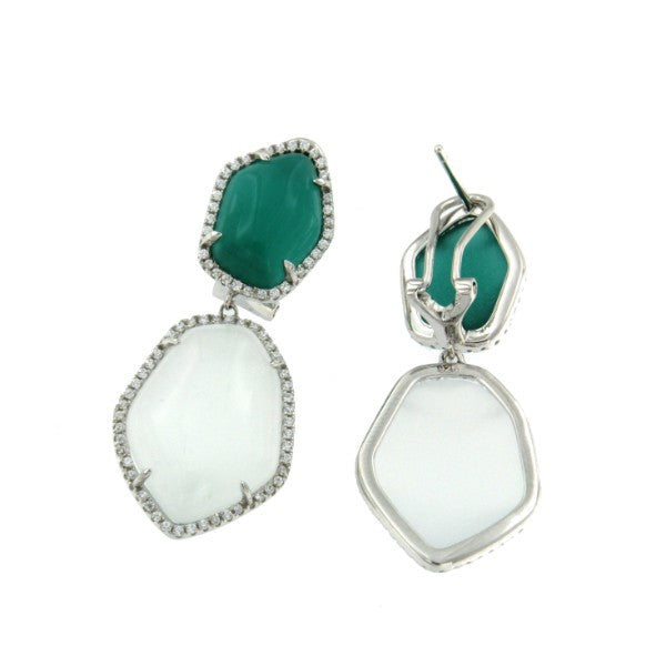 ARTYON, pendientes de plata con piedras y circonitas