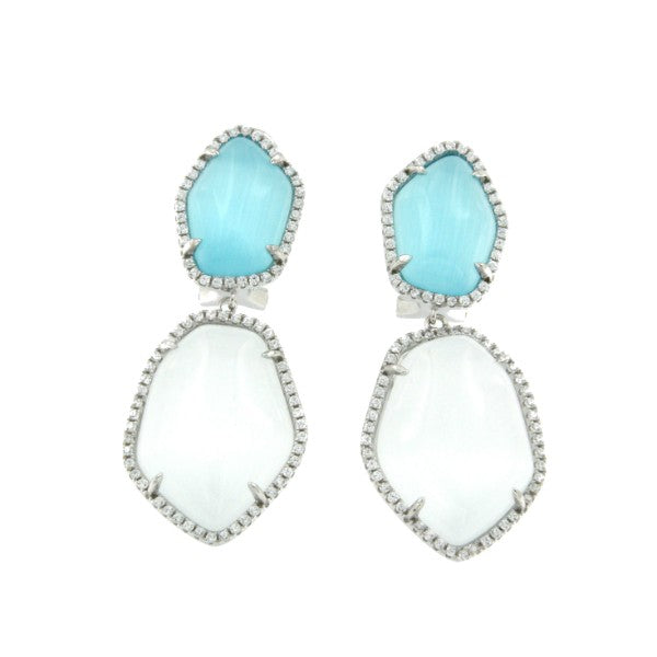 ARTYON, pendientes de plata con piedras y circonitas