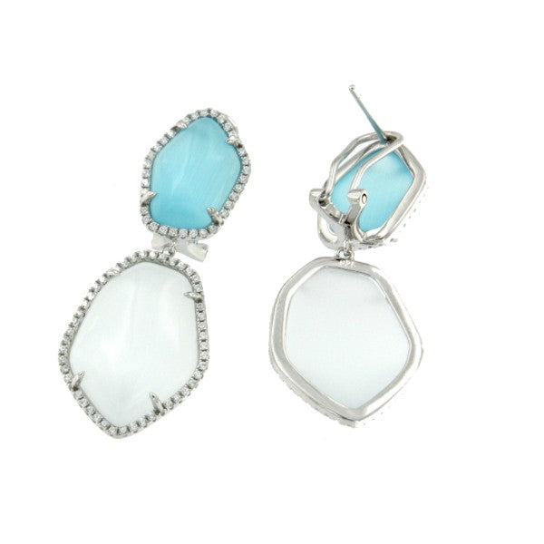 ARTYON, pendientes de plata con piedras y circonitas