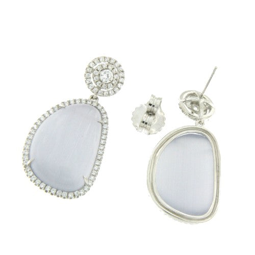 ALOYSHA, pendientes de plata con piedra y circonitas