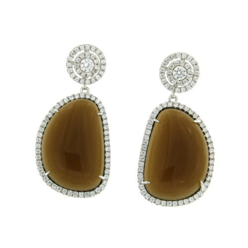 ALOYSHA, pendientes de plata con piedra y circonitas