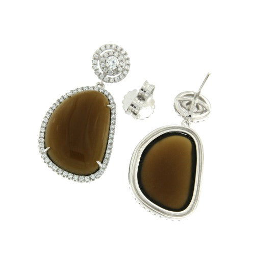 ALOYSHA, pendientes de plata con piedra y circonitas