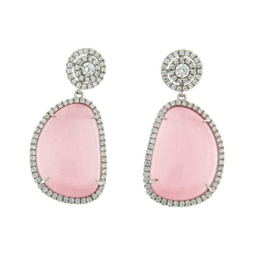 ALOYSHA, pendientes de plata con piedra y circonitas