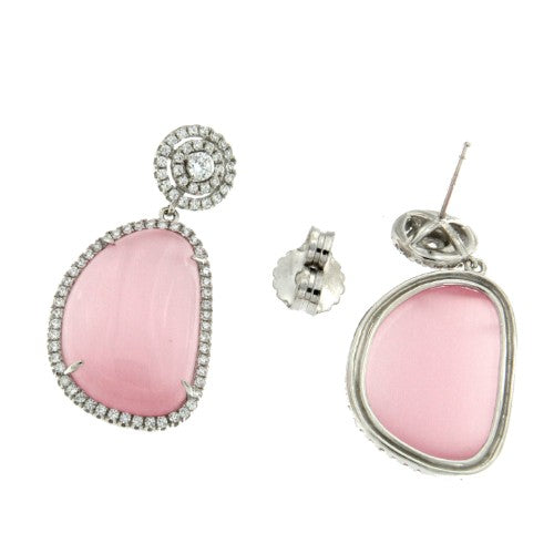 ALOYSHA, pendientes de plata con piedra y circonitas