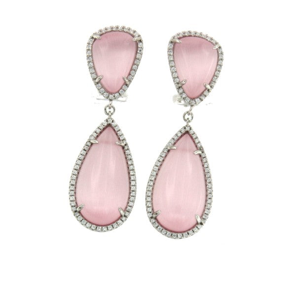 BARAN, pendientes de plata con piedras y circonitas - Roman Joyero