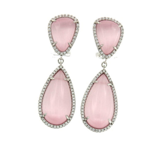 BARAN, pendientes de plata con piedras y circonitas - Roman Joyero