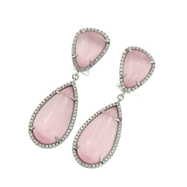 BARAN, pendientes de plata con piedras y circonitas - Roman Joyero