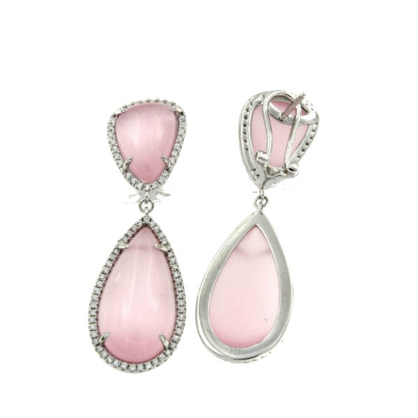 BARAN, pendientes de plata con piedras y circonitas - Roman Joyero