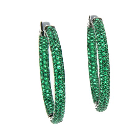 ANDRUSHA, argollas en plata con circonitas de colores