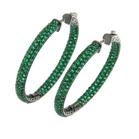 ANDRUSHA, argollas en plata con circonitas de colores