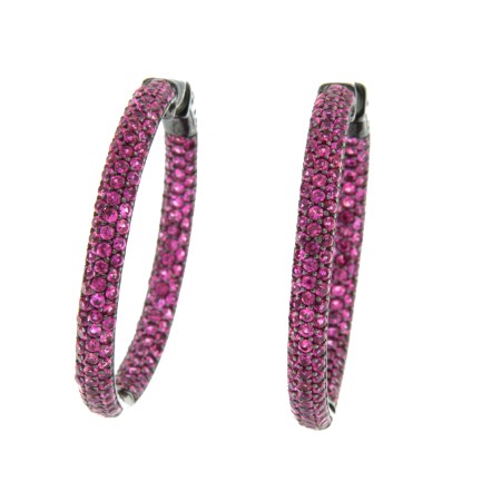 ANDRUSHA, argollas en plata con circonitas de colores