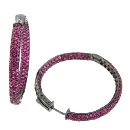 ANDRUSHA, argollas en plata con circonitas de colores