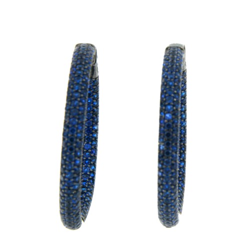 ANDRUSHA, argollas en plata con circonitas de colores