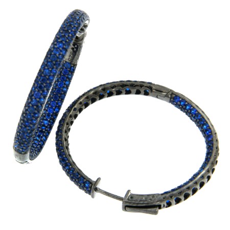 ANDRUSHA, argollas en plata con circonitas de colores