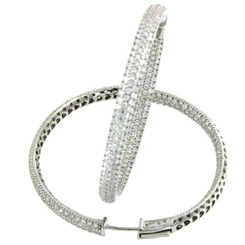 HEDEON, argollas grandes de plata con circonitas