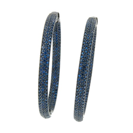 GOSHA, argollas grandes de plata con circonitas de colores