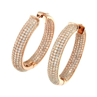 EGOR, pendientes de aro medianos y gruesos en plata