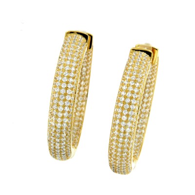 EGOR, pendientes de aro medianos y gruesos en plata