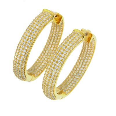 EGOR, pendientes de aro medianos y gruesos en plata