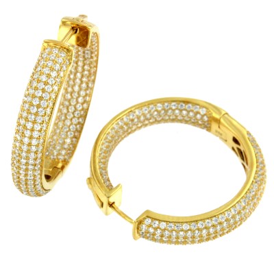 EGOR, pendientes de aro medianos y gruesos en plata