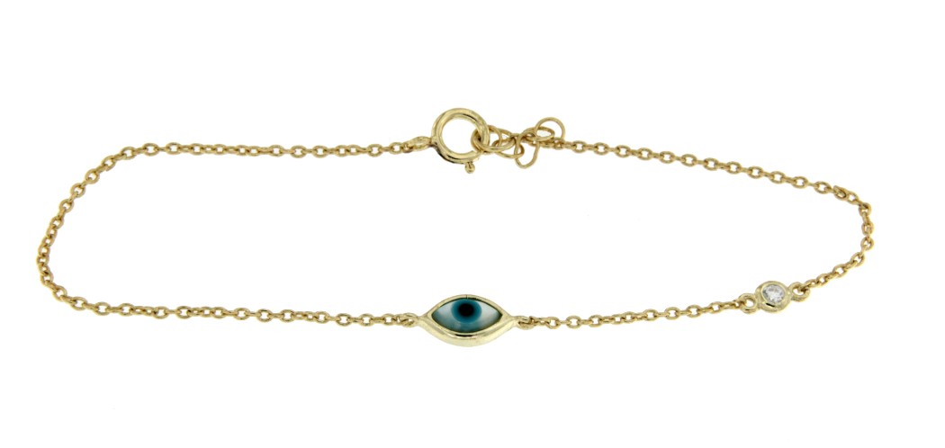 STERN, pulsera de plata dorada con dije - Roman Joyero