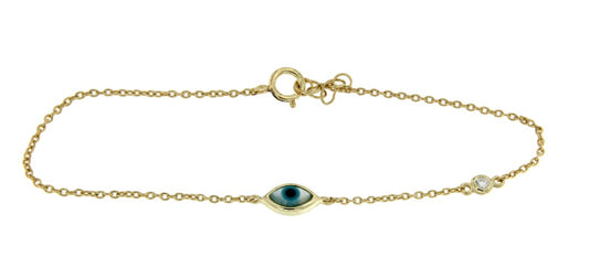 STERN, pulsera de plata dorada con dije - Roman Joyero