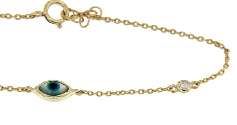 STERN, pulsera de plata dorada con dije - Roman Joyero