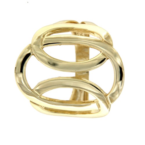 SENISE,anillo de plata dorada con eslabones - Roman Joyero