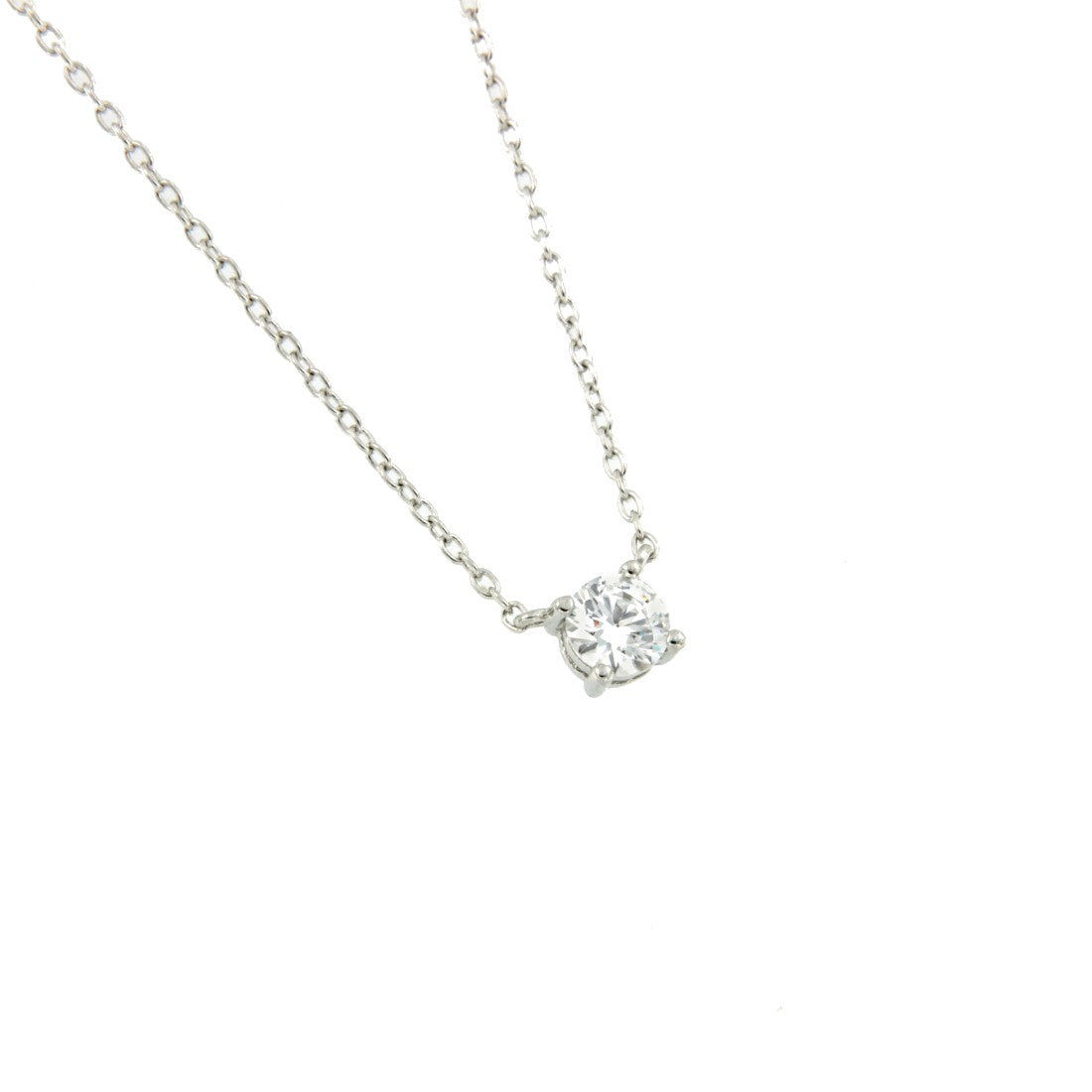 SAIL, cadena de plata dorada con solitario - Roman Joyero