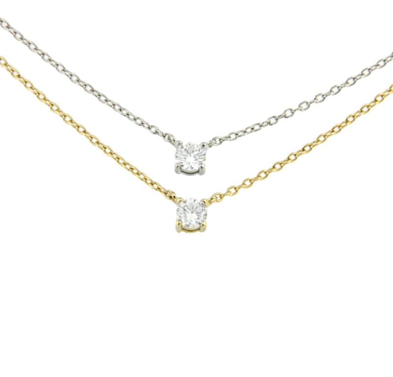 LOUISE, cadena de plata con solitario - Roman Joyero