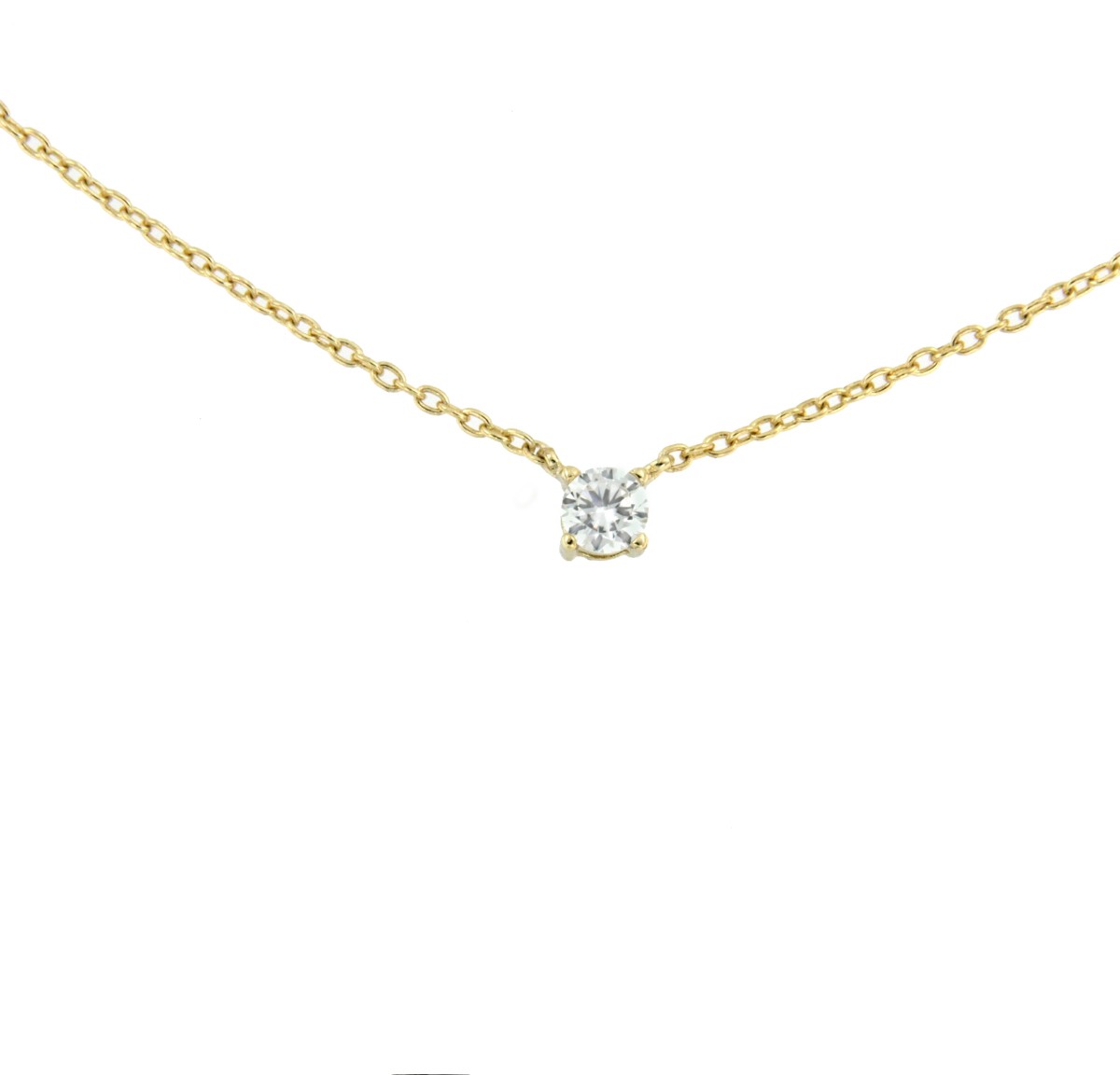 LOUISE, cadena de plata con solitario - Roman Joyero