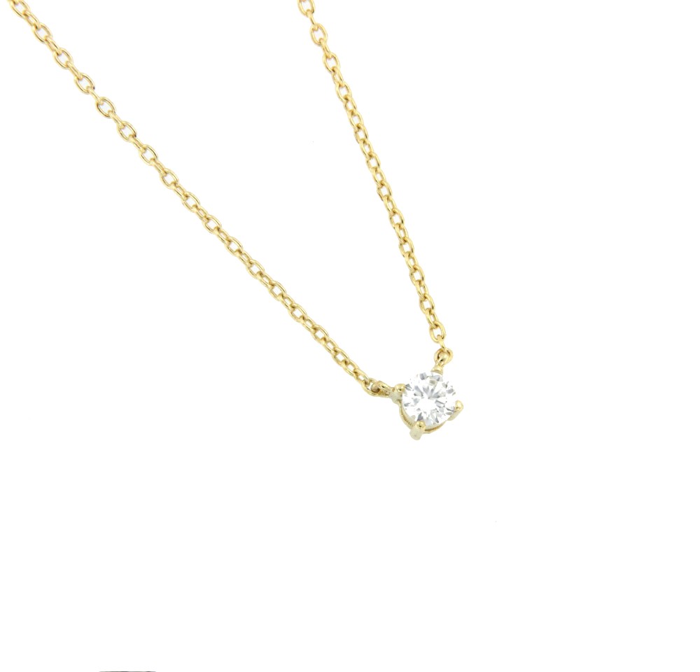 LOUISE, cadena de plata con solitario - Roman Joyero