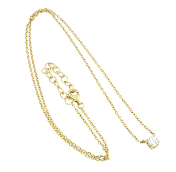 LOUISE, cadena de plata con solitario - Roman Joyero