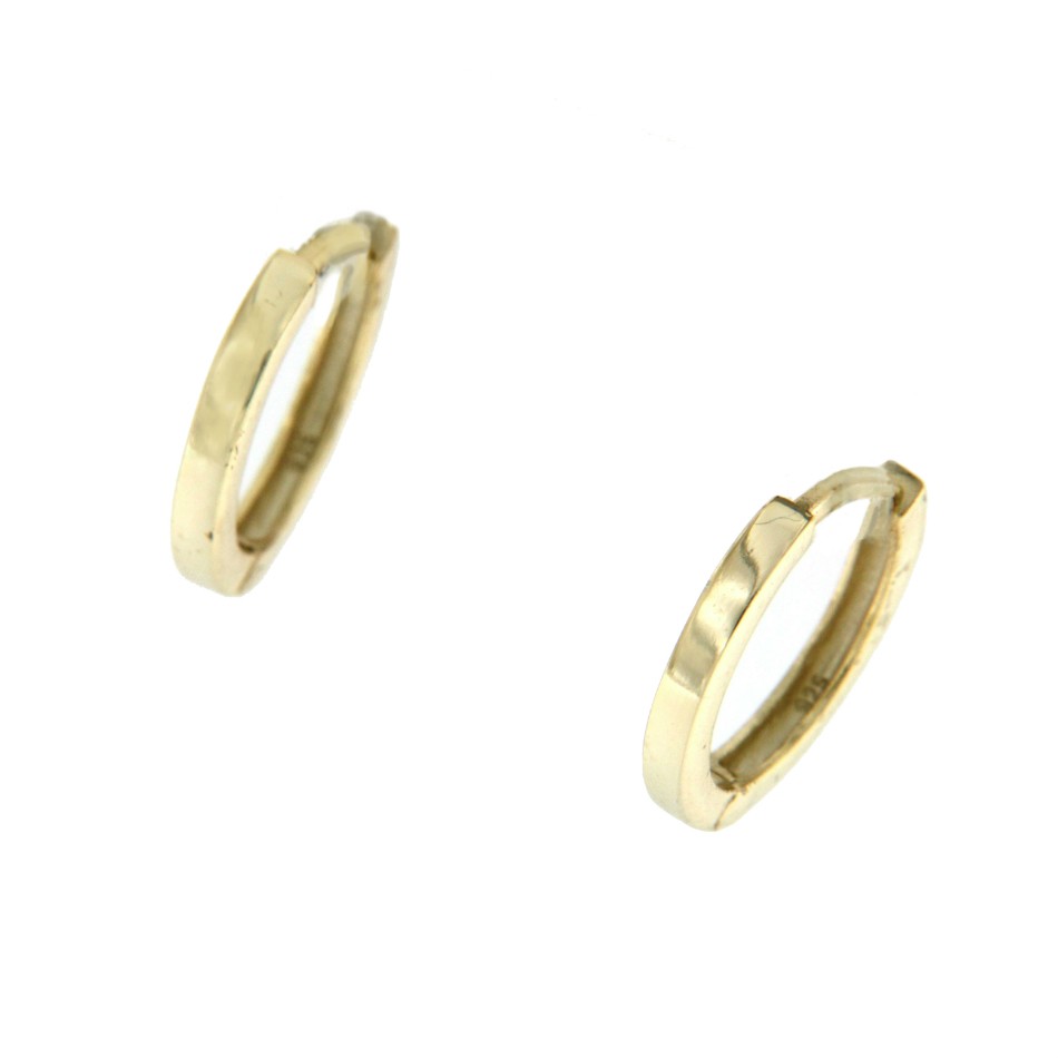 DRAGO, pendientes de aro en plata dorada - Roman Joyero