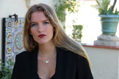 VOVA, gargantilla de plata con mariposa de circonitas