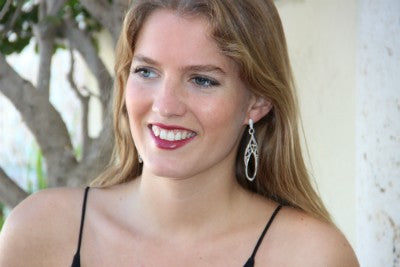 ANTON, pendientes largos de plata para fiestas