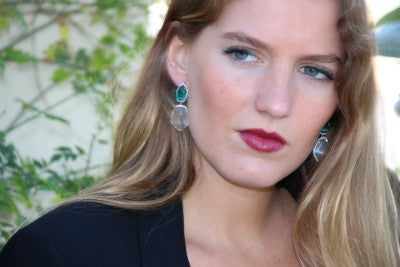 ARTYON, pendientes de plata con piedras y circonitas