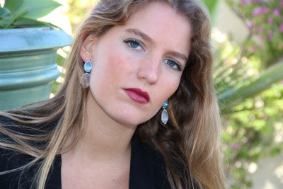 ARTYON, pendientes de plata con piedras y circonitas