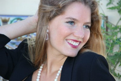 ALOYSHA, pendientes de plata con piedra y circonitas