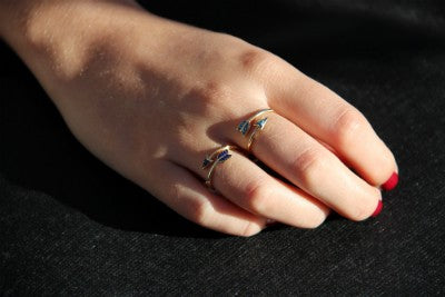 ABBEY, anillo en plata de ley con lapislázuli. - Roman Joyero