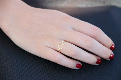 AQUILA, anillo en plata de ley dorado - Roman Joyero