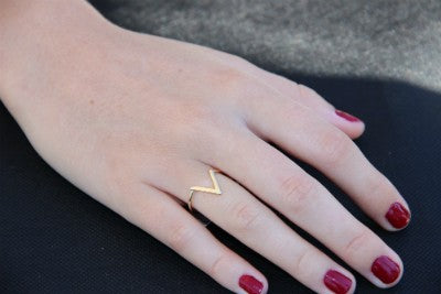 ARENAL, anillo en plata de ley dorado - Roman Joyero