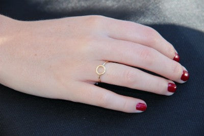 ARTEMIDA, anillo en plata de ley dorado - Roman Joyero