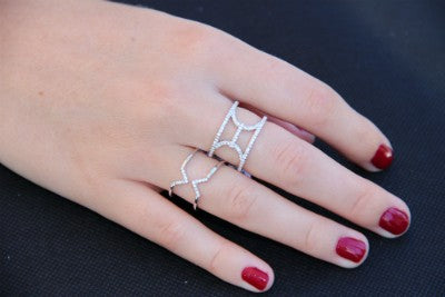 EUTERPE, anillo de plata con circonitas - Roman Joyero