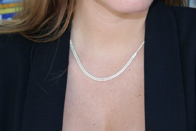 SIREN, cadena de plata estilo riviere - Roman Joyero