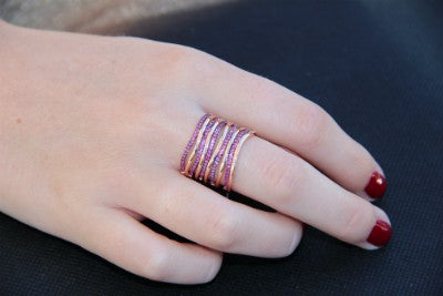 MASHA, anillo de plata ajustador con circonitas